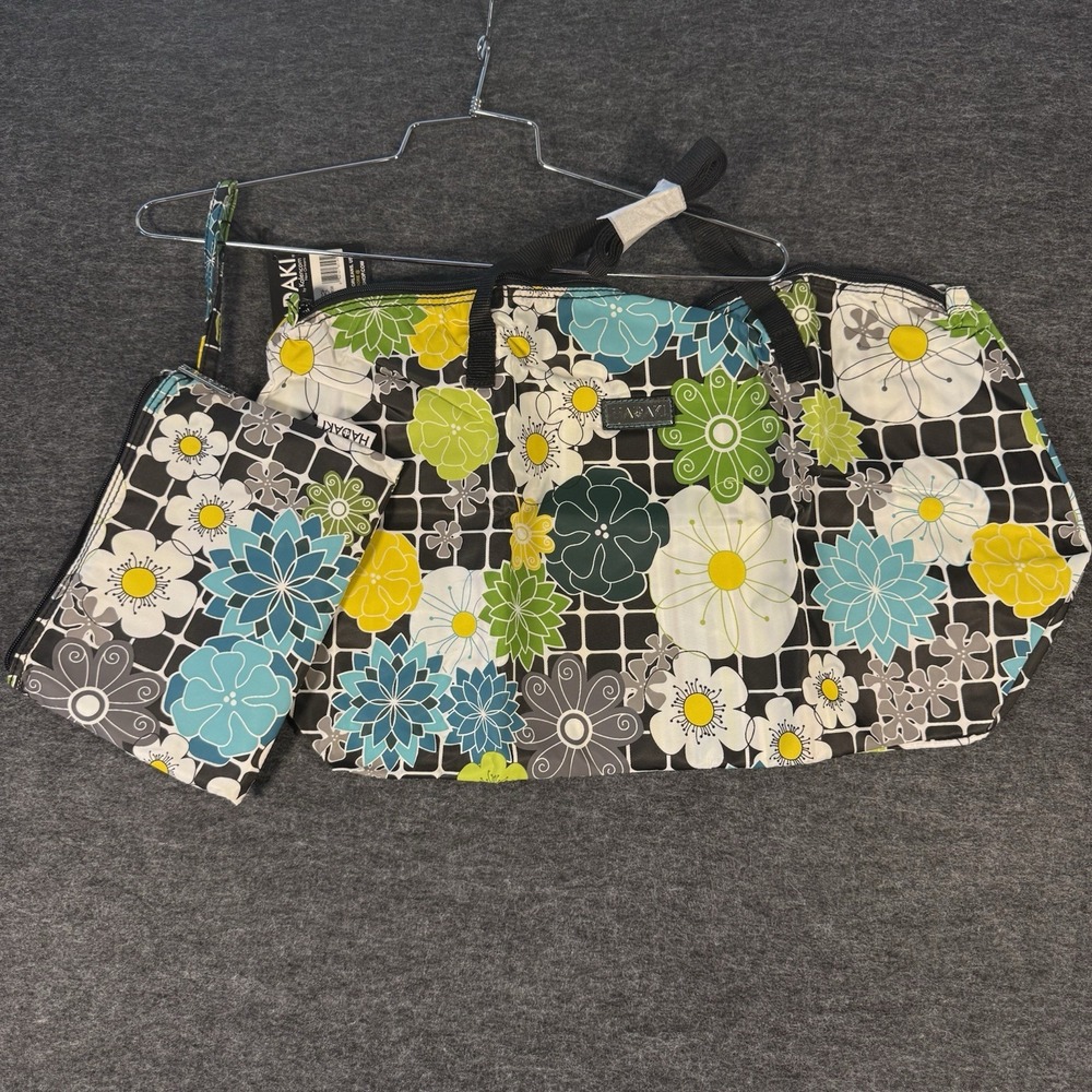 Hadaki Lagniappe Tote Travel Bag New Shoulder Bag Flower Pattern